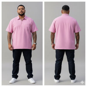 FB County Men’s 2XL Pink Zip Shirt Short Sleeve Heavyweight OG Style Retro 2XL
